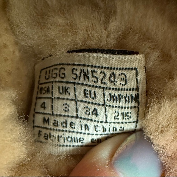 UGG Kalie Chestnut Suede Shearling Sheepskin Wood Bottom Clog sz:4 - Picture 7 of 8